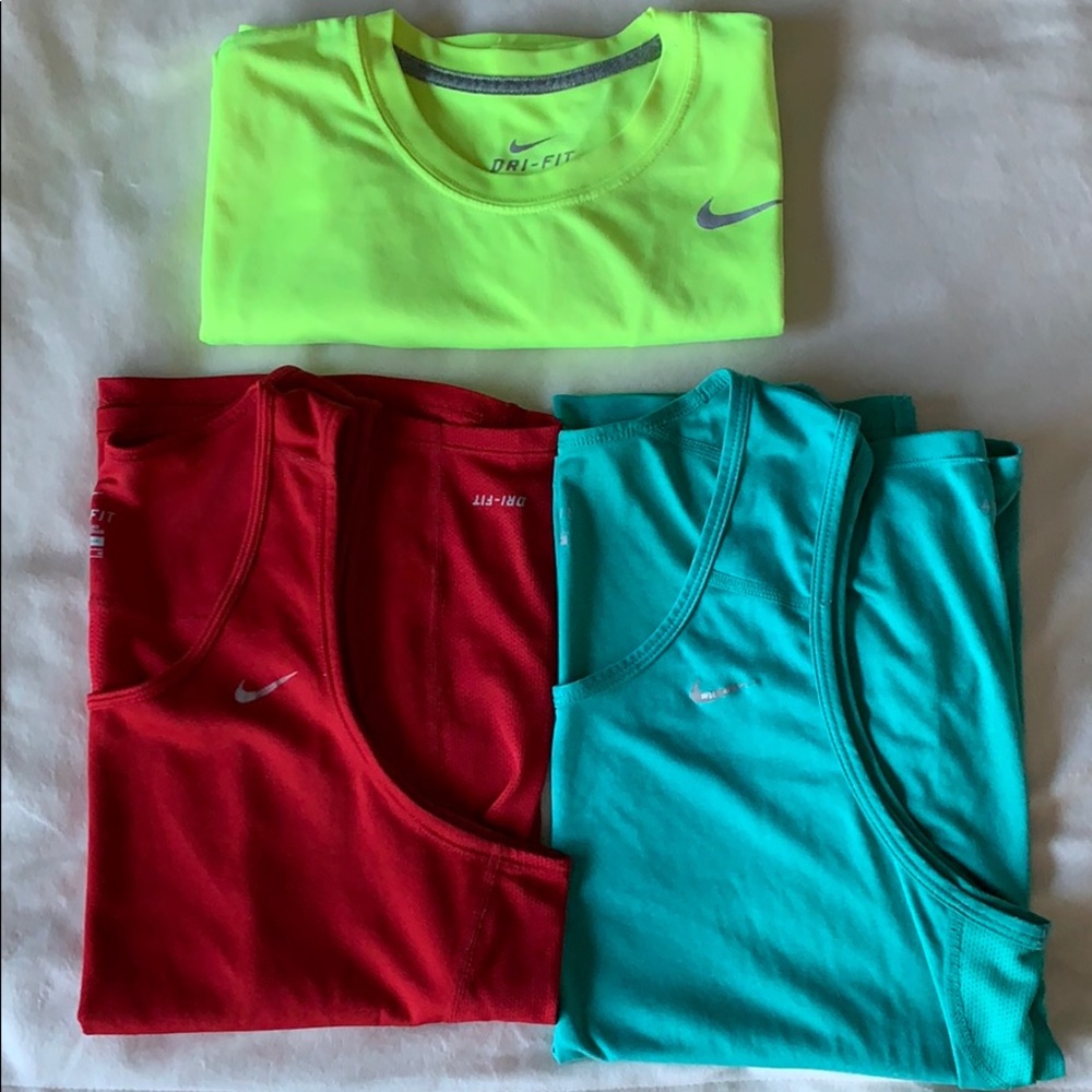 3 Nike Dri-fit shirts (Men’s)